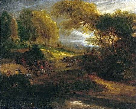 Cavalry Engagement in a Gorge - Adam van der Meulen