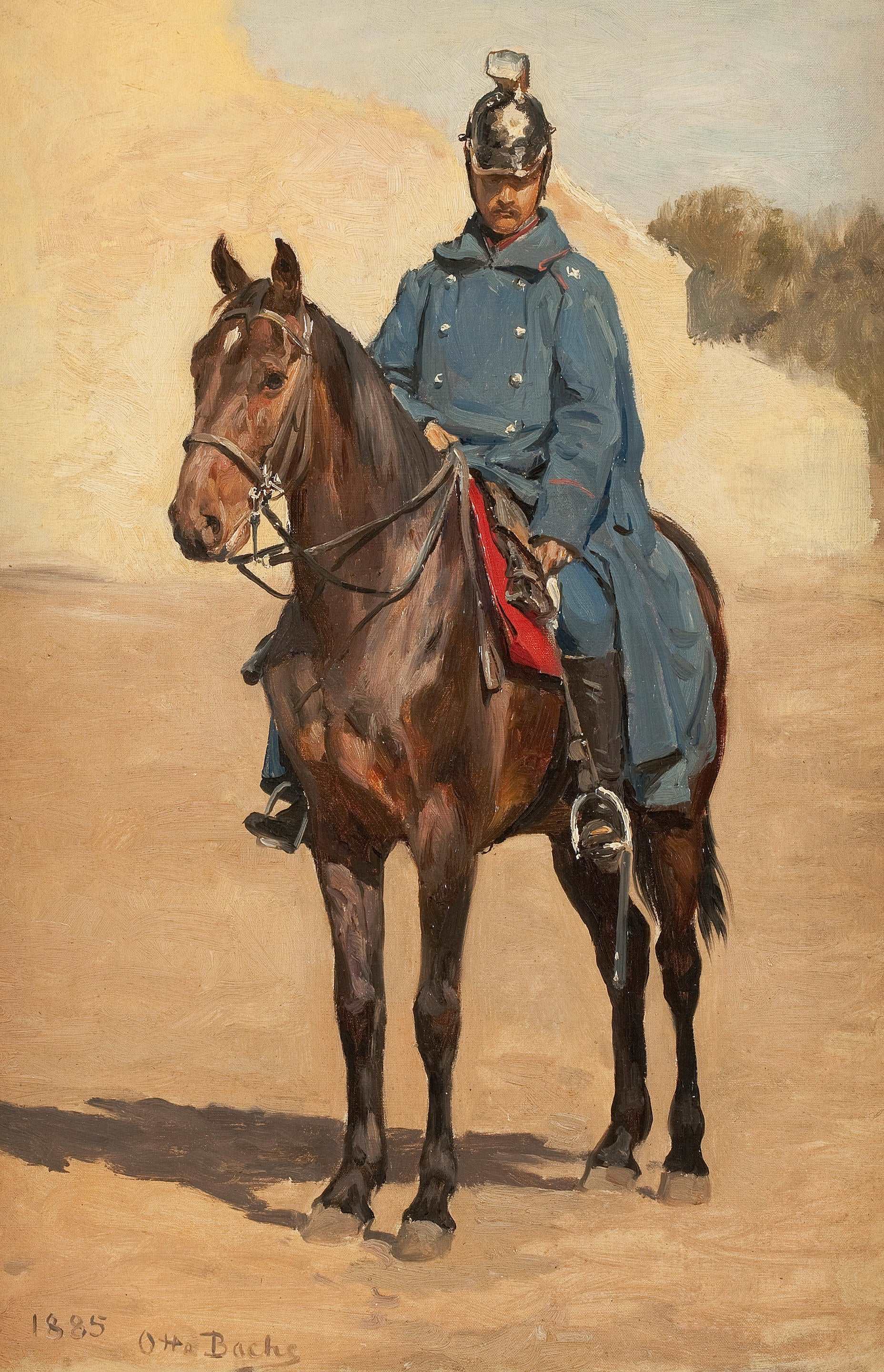 A Dragoon on Horseback - Otto Bache