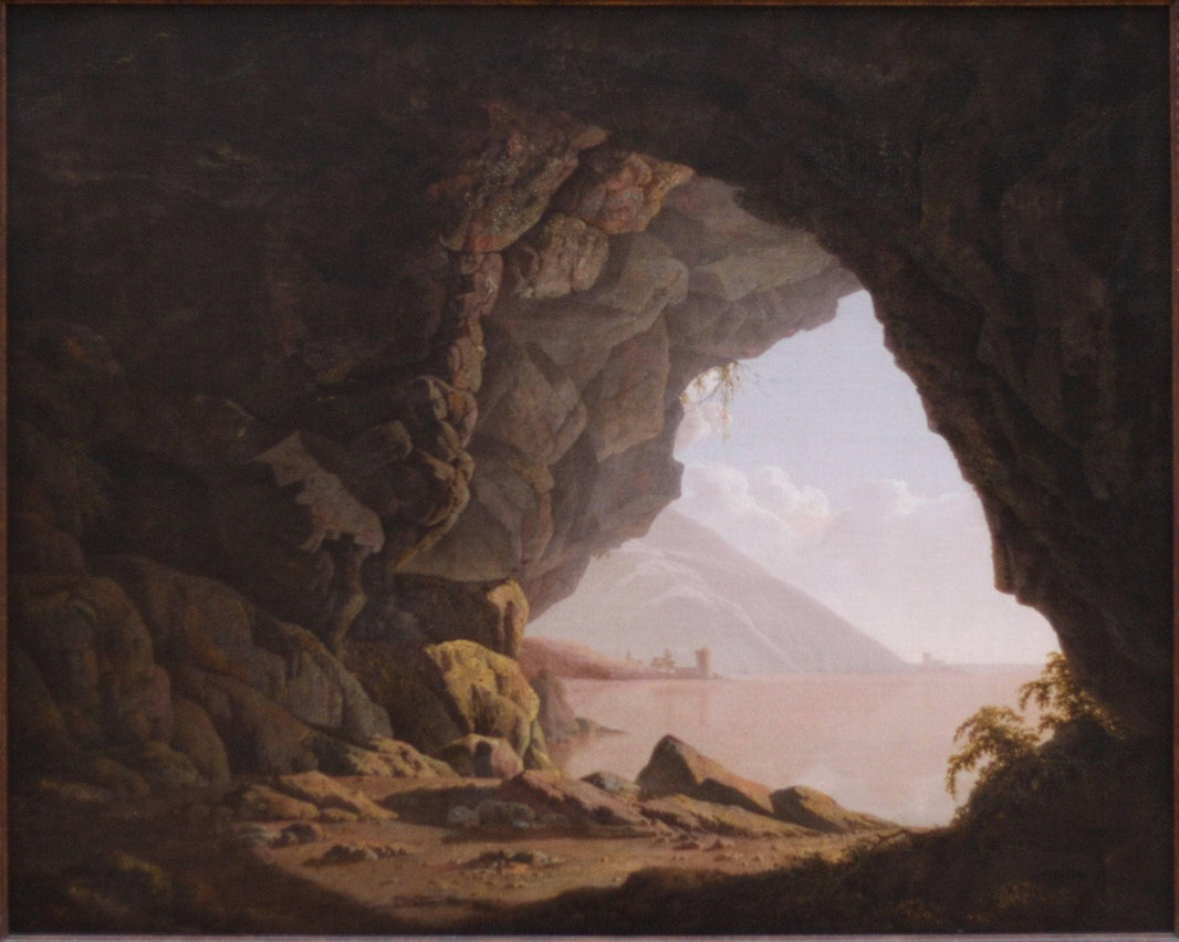 Cavern, Near Naples by Joseph Wright — hand-painted landscape oil painting reproduction on canvas