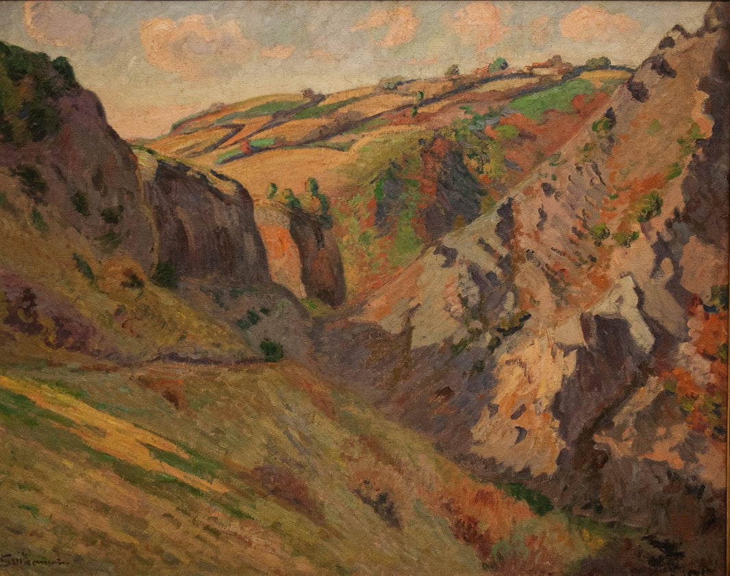 Caves Prunal near Pontgibaud (Auvergne) by Armand Guillaumin — hand-painted landscape oil painting reproduction on canvas