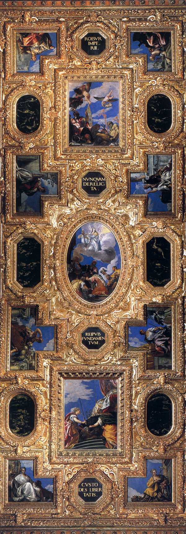 Ceiling paintings by Paolo Veronese, hand-painted cultural oil painting reproduction on canvas