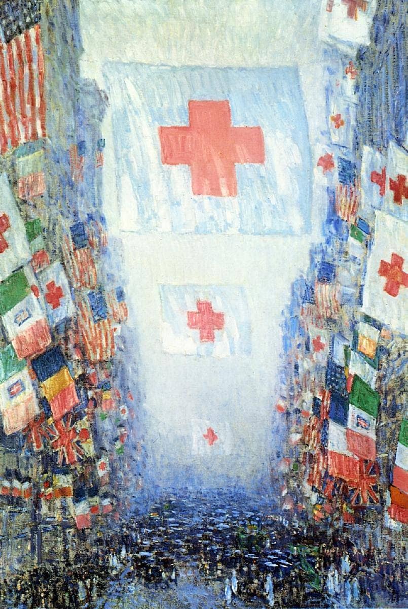 Celebration Day by Childe Hassam — hand-painted abstract oil painting reproduction on canvas