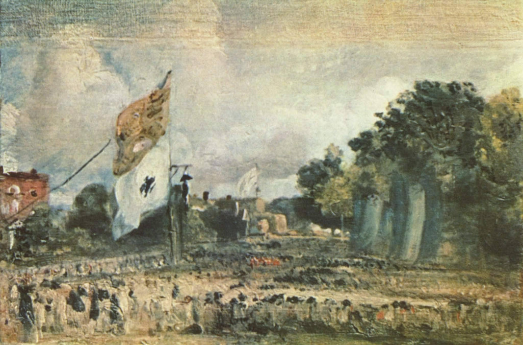 Celebration of the General Peace of 1814 in East Bergholt by John Constable — hand-painted cultural oil painting reproduction on canvas