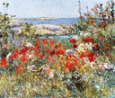 Celia Thaxter's Garden, Isles of Shoals, Maine by Childe Hassam — hand-painted botanical oil painting reproduction on canvas