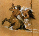 Centaur and nymph by Arnold Böcklin — hand-painted abstract oil painting reproduction on canvas