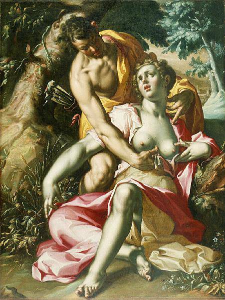 Cephalus and Procris (The Death of Procris) - Joachim Wtewael