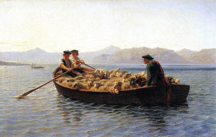 Changing Pastures by Rosa Bonheur — hand-painted landscape oil painting reproduction on canvas