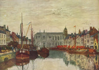 Channel in Brussels by Eugene Boudin — hand-painted landscape oil painting reproduction on canvas