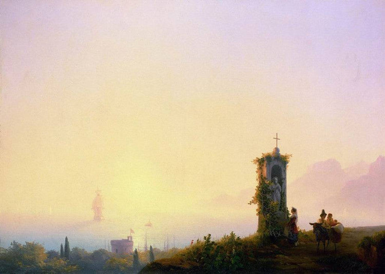 Chapel on seashore - Ivan Aivazovsky