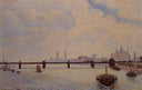 Charing Cross Bridge, London by Camille Pissarro — seascapes oil painting wall art, Impressionism
