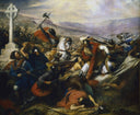 The Battle of Poitiers, 25th October 732, won by Charles Martel by Charles de Steuben — religious oil painting wall art, Romanticism
