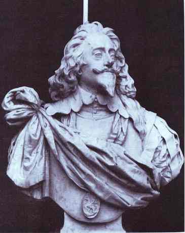 Charles I, King of England, from Three Angles by Anthony van Dyck — hand-painted portrait oil painting reproduction on canvas