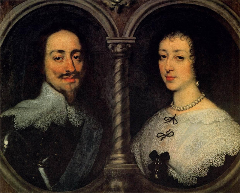 Charles I of England and Henrietta of France on gallery wrap