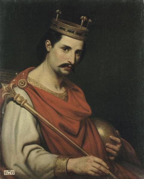 Charles the Bald by Charles de Steuben — hand-painted portrait oil painting reproduction on canvas