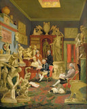 Charles Townley and Friends in His Library at 7 Park Street, Westminster by Johann Zoffany — hand-painted cultural oil painting reproduction on canvas