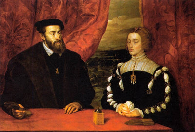 Charles V and the Empress Isabella in study