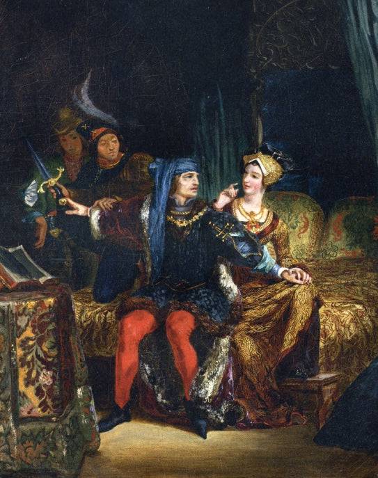 Charles VI and Odette de Champdivers - Eugene Delacroix