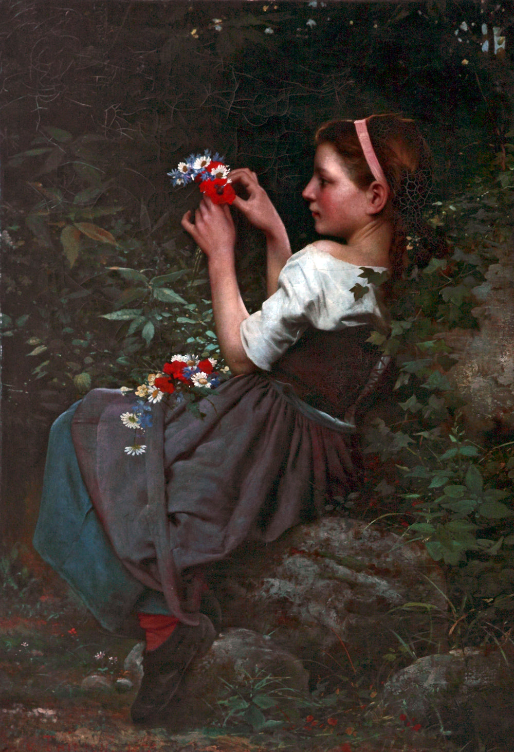 Flowers by Charles Victor Thirion — hand-painted portrait oil painting reproduction on canvas