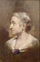 Portrait of a lady in profile in entryway
