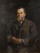 Charles Wicksteed (1847â1931) by Albert Chevallier Tayler — hand-painted portrait oil painting reproduction on canvas