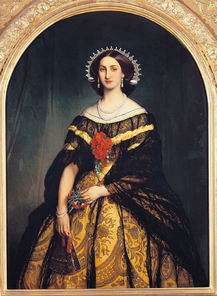 Portrait of Archduchess Carlotta in Brianza costume - Jean-François Portaels