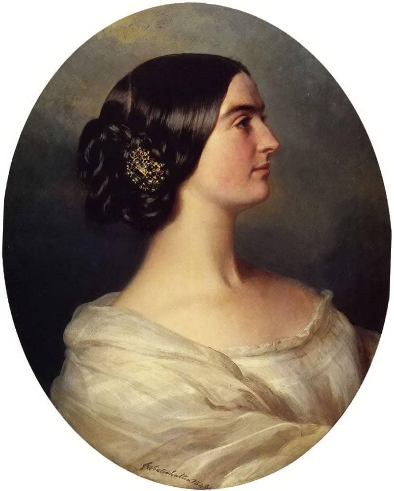 Charlotte Stuart, Viscountess Canning by Franz Xaver Winterhalter — hand-painted portrait oil painting reproduction on canvas