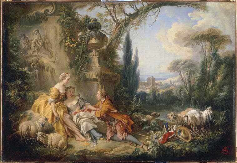 Charms of Country Life by Francois Boucher — hand-painted cultural oil painting reproduction on canvas