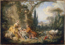 Charms of Country Life by Francois Boucher — forest oil painting wall art, Rococo