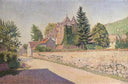 Chateau de Comblat by Paul Signac — hand-painted architectural oil painting reproduction on canvas