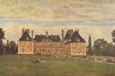 Château de Rosny by Camille Corot — hand-painted architectural oil painting reproduction on canvas