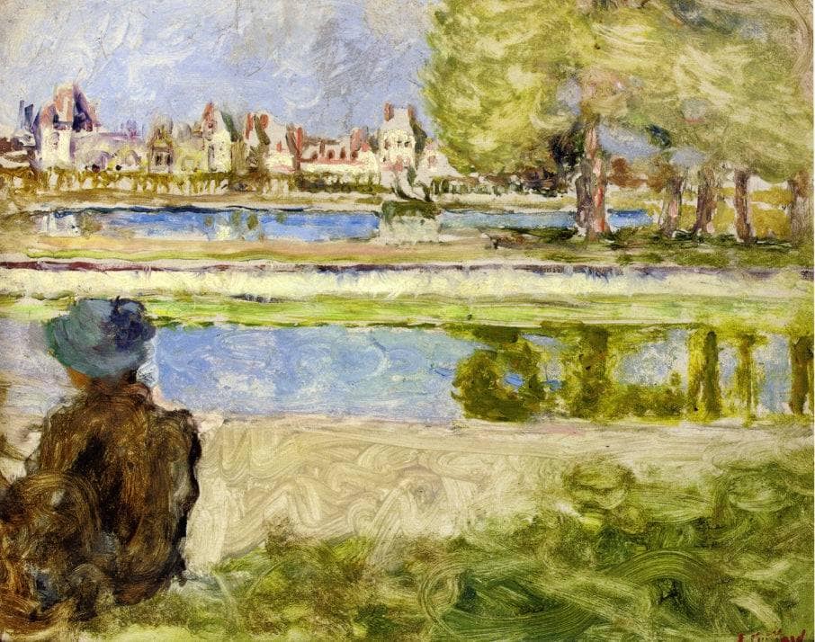 Chateau of Fontainebleau by Edouard Vuillard — hand-painted architectural oil painting reproduction on canvas