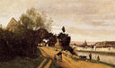 Chateau Thierry by Camille Corot — hand-painted landscape oil painting reproduction on canvas