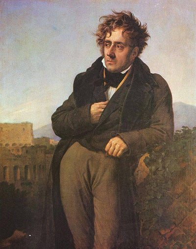 Chateaubriand Meditating on the Ruins of Rome by Anne-Louis Girodet — oil painting reproduction