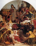 Chaucer at the Court of Edward III by Ford Madox Brown — hand-painted cultural oil painting reproduction on canvas