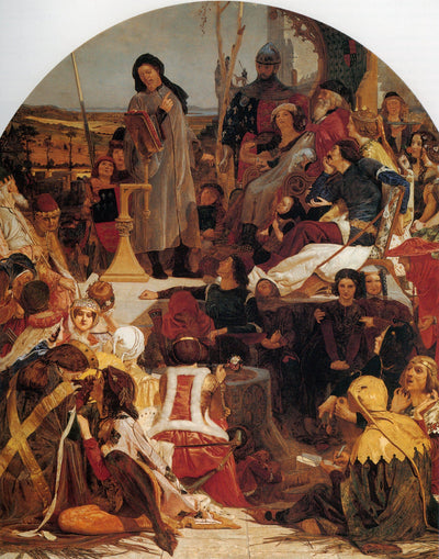 Chaucer at the Court of Edward III by Ford Madox Brown — oil painting reproduction