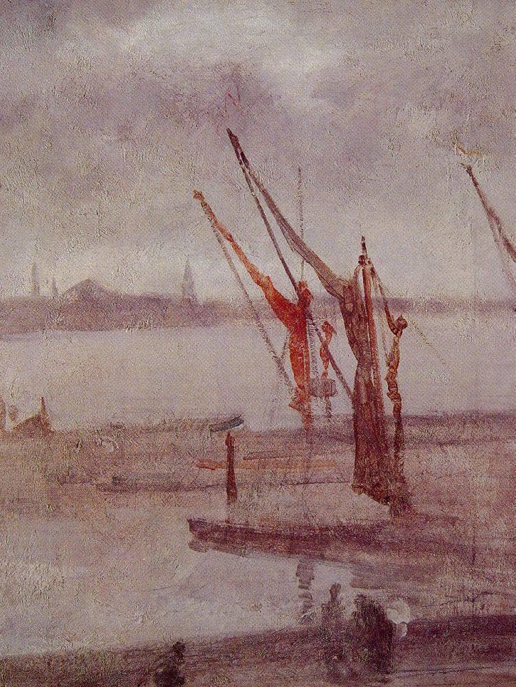 Chelsea Wharf Grey and Silver by James McNeill Whistler — hand-painted landscape oil painting reproduction on canvas