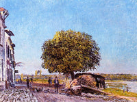 Chestnut Tree at Saint Mammes by Alfred Sisley — hand-painted botanical oil painting reproduction on canvas