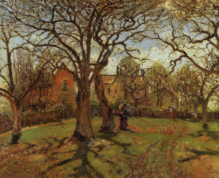 Chestnut Trees, Louveciennes, Spring - Camille Pissarro