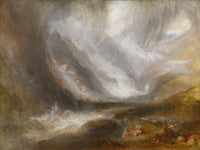 Val d'Aosta: Snowstorm, Avalanche and Thunderstorm by J.M.W. Turner — hand-painted landscape oil painting reproduction on canvas