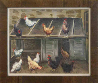 Chickens by Jacob MÄcznik — oil painting reproduction