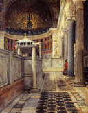 Chiesa San Clemente by Sir Lawrence Alma-Tadema — religious oil painting wall art, Romanticism