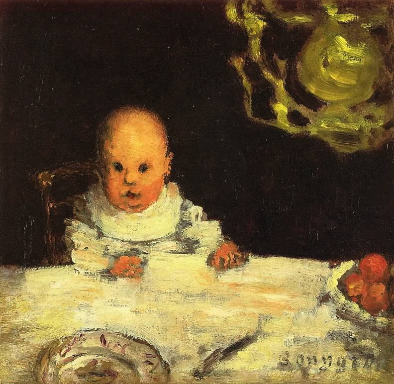 Child at Table by Pierre Bonnard — hand-painted portrait oil painting reproduction on canvas