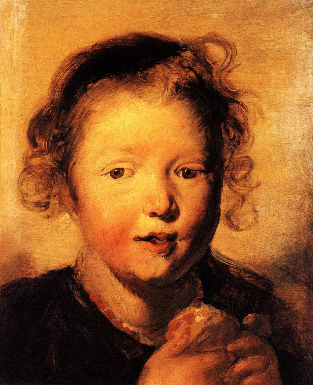 Child's head by Jacob Jordaens, hand-painted portrait oil painting reproduction on canvas