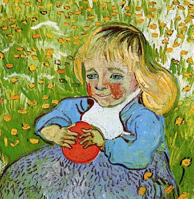 Child with Orange in entryway