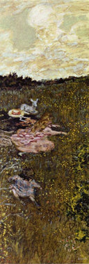 Children and Kid by Pierre Bonnard, field oil painting wall art, Post Impressionism