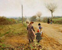 Children on a Country Road (The First Steps)
