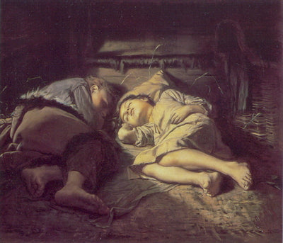 Children Sleeping in entryway