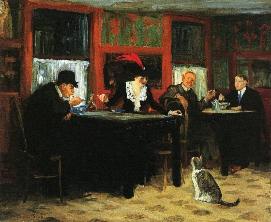 Chinese Restaurant by John French Sloan — hand-painted animal oil painting reproduction on canvas