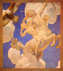 Chiron and Achilles by John Singer Sargent — fantasy oil painting wall art, Neoclassicism