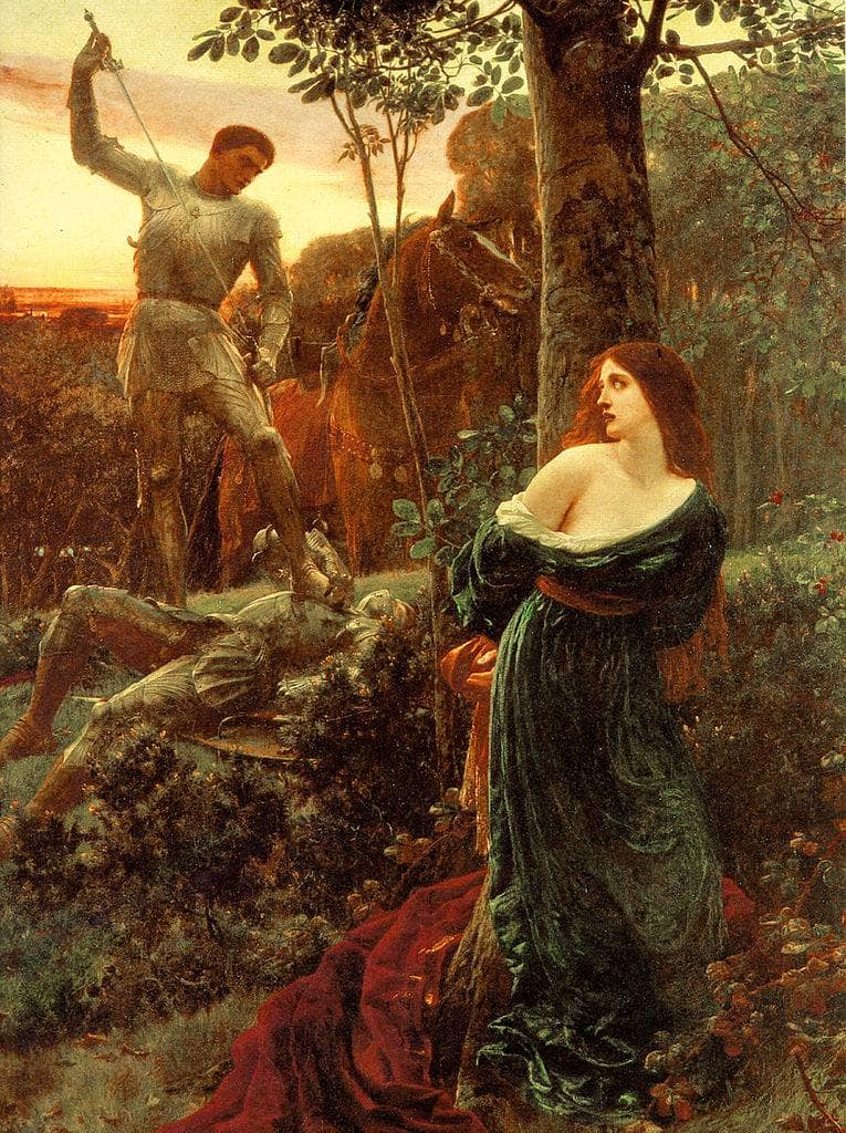 Chivalry by Frank Dicksee — hand-painted botanical oil painting reproduction on canvas